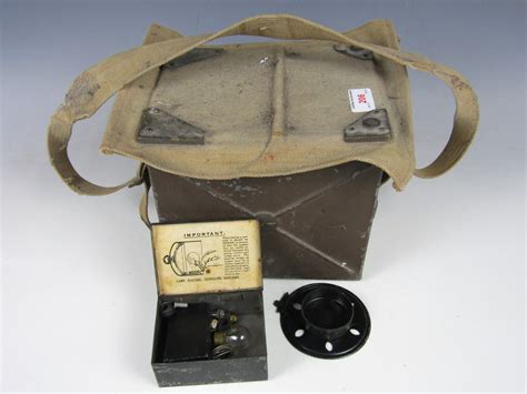 british military lamp electric signalling daylight in wooden box|ww2 signal lamp for sale.